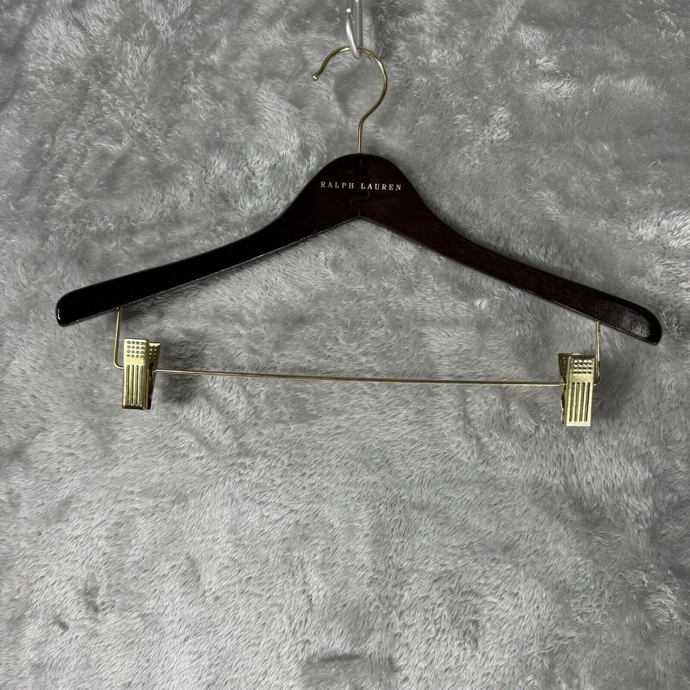 Luxury Wooden Suit Hangers Ralph Lauren Designer Closet Boutique Display Decor - Picture 3 of 6